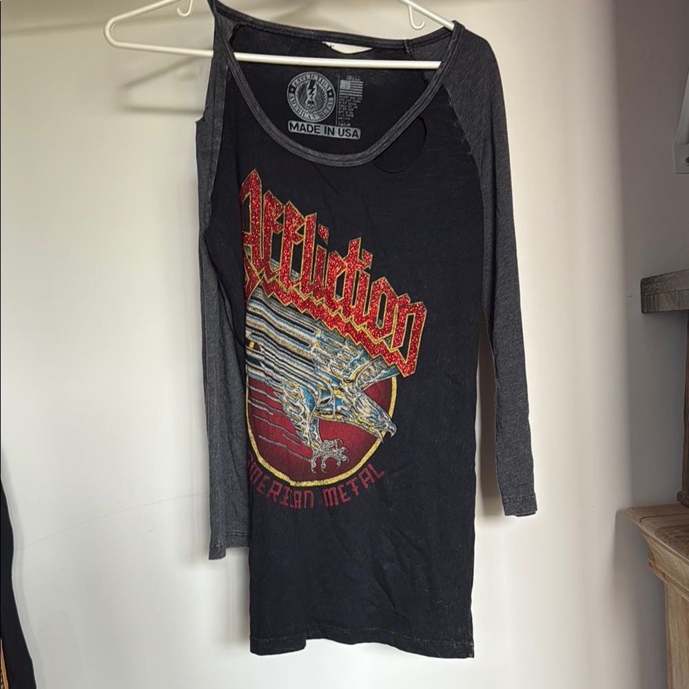 Affliction Black and Gray Sweatshirt